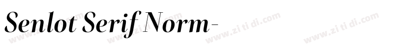 Senlot Serif Norm字体转换